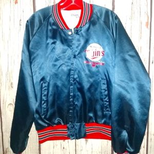VTG Minnesota Twins 1987 World Series Satin Bomber Jacket Chalk Line Rare (L)